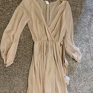 Gold tan dress maxi